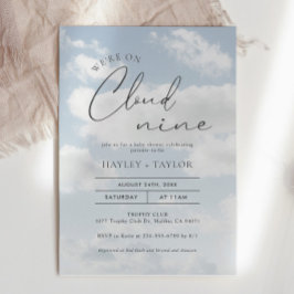 Wir sind auf Cloud 9 Babydusche Einladung