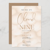 Wir sind auf Cloud 9 Babydusche Einladung (Vorne/Hinten)