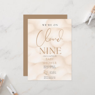 Wir sind auf Cloud 9 Babydusche Einladung