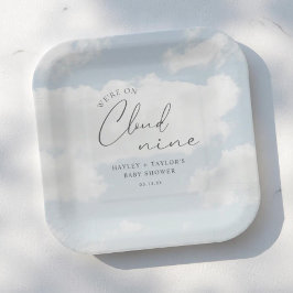 Wir sind auf Cloud 9 Babydusche Pappteller