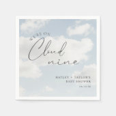 Wir sind auf Cloud 9 Babydusche Serviette (Vorderseite)