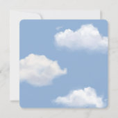 Wir sind auf Cloud 9 Blue Baby Dusche Danke Karte (Rückseite)