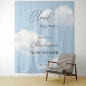 Wir sind auf Cloud 9 Blue Boy Baby Dusche Begrüßun Wandteppich (Beispiel)