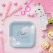 Wir sind auf Cloud 9 Blue Boy Baby Shower Pappteller (Party)