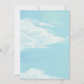 Wir sind auf Cloud 9 Blue Sky Couples Baby Dusche Einladung (Rückseite)