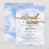 Wir sind auf Cloud 9 Couple Baby Dusche Einladung (Vorne/Hinten)