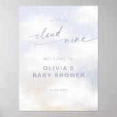 Wir sind auf Cloud 9 Dreamy Clouds Baby Dusche Wil Poster (Vorne)