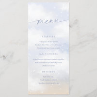 Wir sind auf Cloud 9 Dreamy Clouds Menu Card