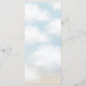 Wir sind auf Cloud 9 Dreamy Clouds Menü Karte Blue (Rückseite)