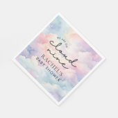 Wir sind auf Cloud 9 Dreamy Pastel Baby Dusche Serviette (Ecke)