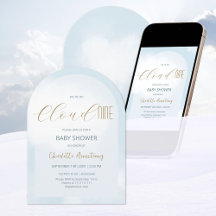 Wir sind auf Cloud 9 Elegant Dreamy Blue Baby Show