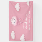 Wir sind auf Cloud 9 pink Girl Shower Banner (Vertikal)