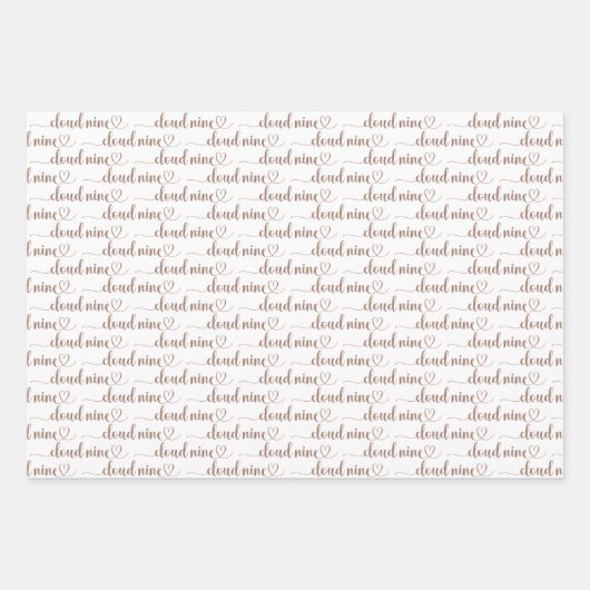 Wir sind auf Cloud neun geschlechtsneutrale Boho F Geschenkpapier Set (Vorderseite 3)