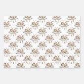 Wir sind auf Cloud neun geschlechtsneutrale Boho F Geschenkpapier Set (Vorderseite)