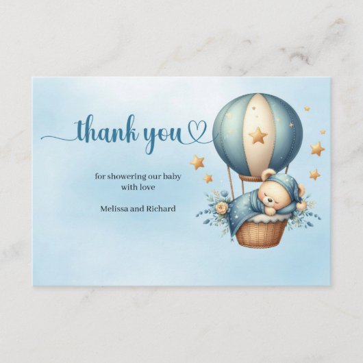 Wir sind auf Cloud neun niedlichen Teddy Bären Dan Begleitkarte (Vorderseite)