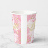 Wir sind auf Cloud Nine 9 Pink Gold Girl Baby Dusc Pappbecher (Links)