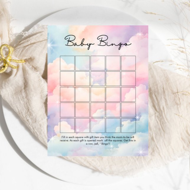Wir sind auf Cloud Nine Baby Bingo Baby Shower Gam (Von Creator hochgeladen)