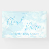 Wir sind auf Cloud Nine Baby Dusche Banner (Horizontal)