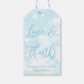 Wir sind auf Cloud Nine Baby Dusche Geschenkanhänger (Vorderseite)