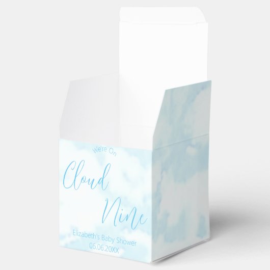 Wir sind auf Cloud Nine Baby Dusche Geschenkschachtel (Geöffnet)