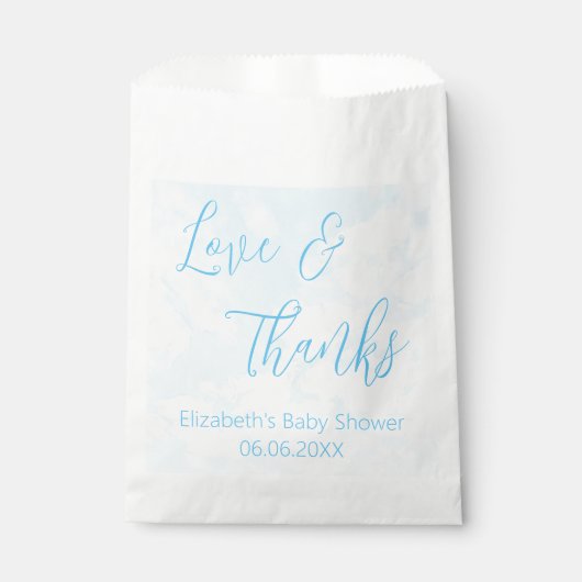 Wir sind auf Cloud Nine Baby Dusche Geschenktütchen (Vorderseite)