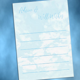 Wir sind auf Cloud Nine Baby Dusche Hinweiskarte