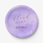 Wir sind auf Cloud Nine Baby Dusche Pappteller (Vorderseite)