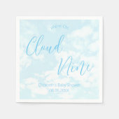 Wir sind auf Cloud Nine Baby Dusche Serviette (Vorderseite)