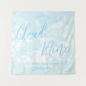 Wir sind auf Cloud Nine Baby Dusche Wandteppich (Vorderseite)