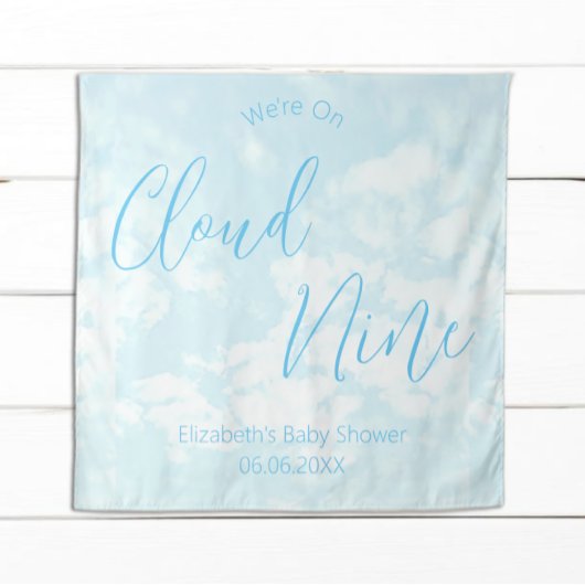 Wir sind auf Cloud Nine Baby Dusche Wandteppich