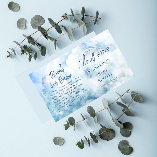 Wir sind auf Cloud Nine Baby Showbüchern für Baby Begleitkarte