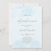 Wir sind auf Cloud Nine Baby Shower Boy Einladung (Vorderseite)