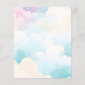 Wir sind auf Cloud Nine Baby Shower Budget Einladu (Rückseite)