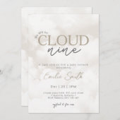 Wir sind auf Cloud Nine Baby Shower Einladung (Vorne/Hinten)
