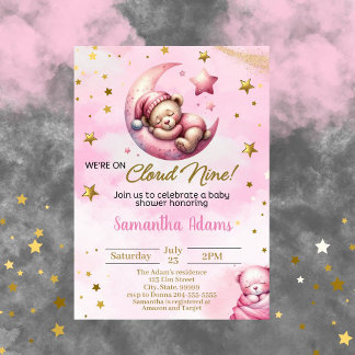 Wir sind auf Cloud Nine Baby Shower Einladung
