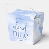 Wir sind auf Cloud Nine Blue Baby Dusche Geschenkschachtel (Rückseite)