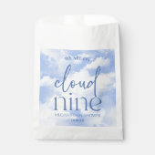 Wir sind auf Cloud Nine Blue Baby Dusche Geschenktütchen (Vorderseite)