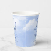 Wir sind auf Cloud Nine Blue Baby Dusche Pappbecher (Rechts)