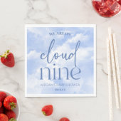 Wir sind auf Cloud Nine Blue Baby Dusche Serviette (Beispiel)