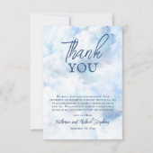 Wir sind auf Cloud Nine Blue Boy Baby Dusche Dankeskarte (Vorderseite)