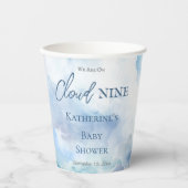 Wir sind auf Cloud Nine Blue Boy Baby Dusche Pappbecher (Vorderseite)