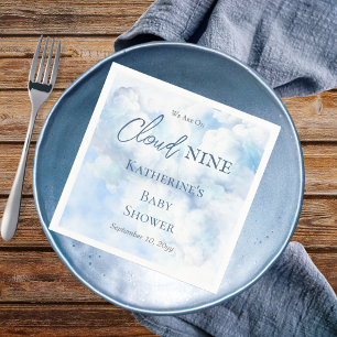 Wir sind auf Cloud Nine Blue Boy Baby Dusche Serviette