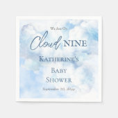 Wir sind auf Cloud Nine Blue Boy Baby Dusche Serviette (Vorderseite)