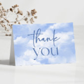 Wir sind auf Cloud Nine Blue Clouds Baby Dusche Dankeskarte
