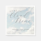 Wir sind auf Cloud Nine Blue Clouds Baby Dusche Serviette (Vorderseite)