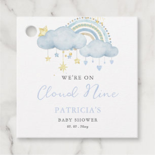 Wir sind auf Cloud Nine Boy Baby Dusche Geschenkanhänger
