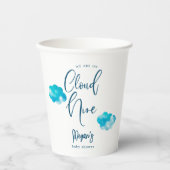 Wir sind auf Cloud Nine Boy Baby Dusche Pappbecher (Vorderseite)