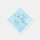 Wir sind auf Cloud Nine Boy Baby Shower Serviette (Ecke)