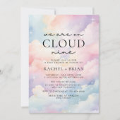 Wir sind auf Cloud Nine Dreamy Sky Baby Shower Einladung (Vorderseite)