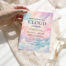 Wir sind auf Cloud Nine Dreamy Sky Baby Shower Einladung